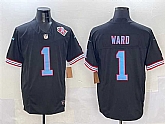 Men's Tennessee Titans #1 Cameron Ward Black 2025 Draft F.U.S.E. 1997 Throwback Patch Vapor Limited Stitched Jersey,baseball caps,new era cap wholesale,wholesale hats
